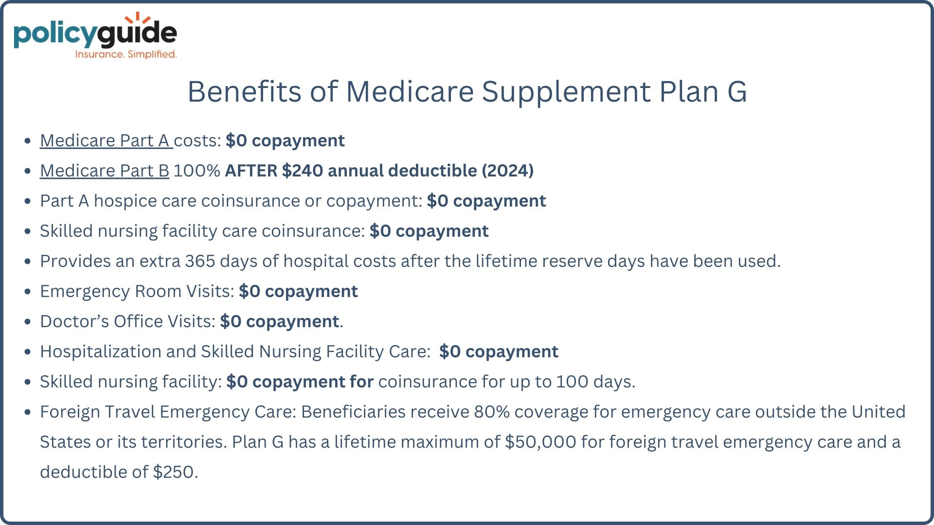 Benefits Of Medicare Supplement Plan G