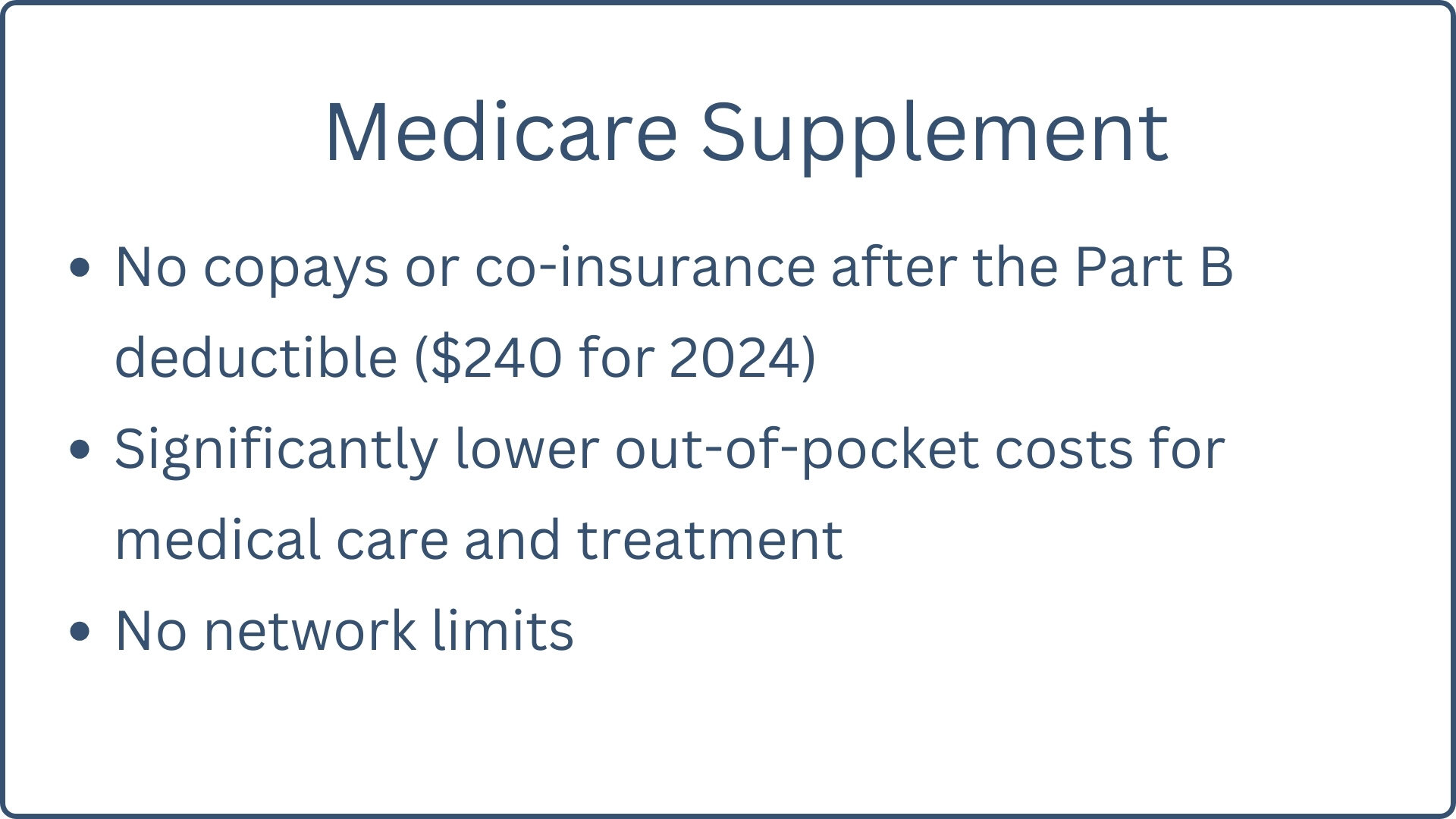 Medicare Supplement Benefits