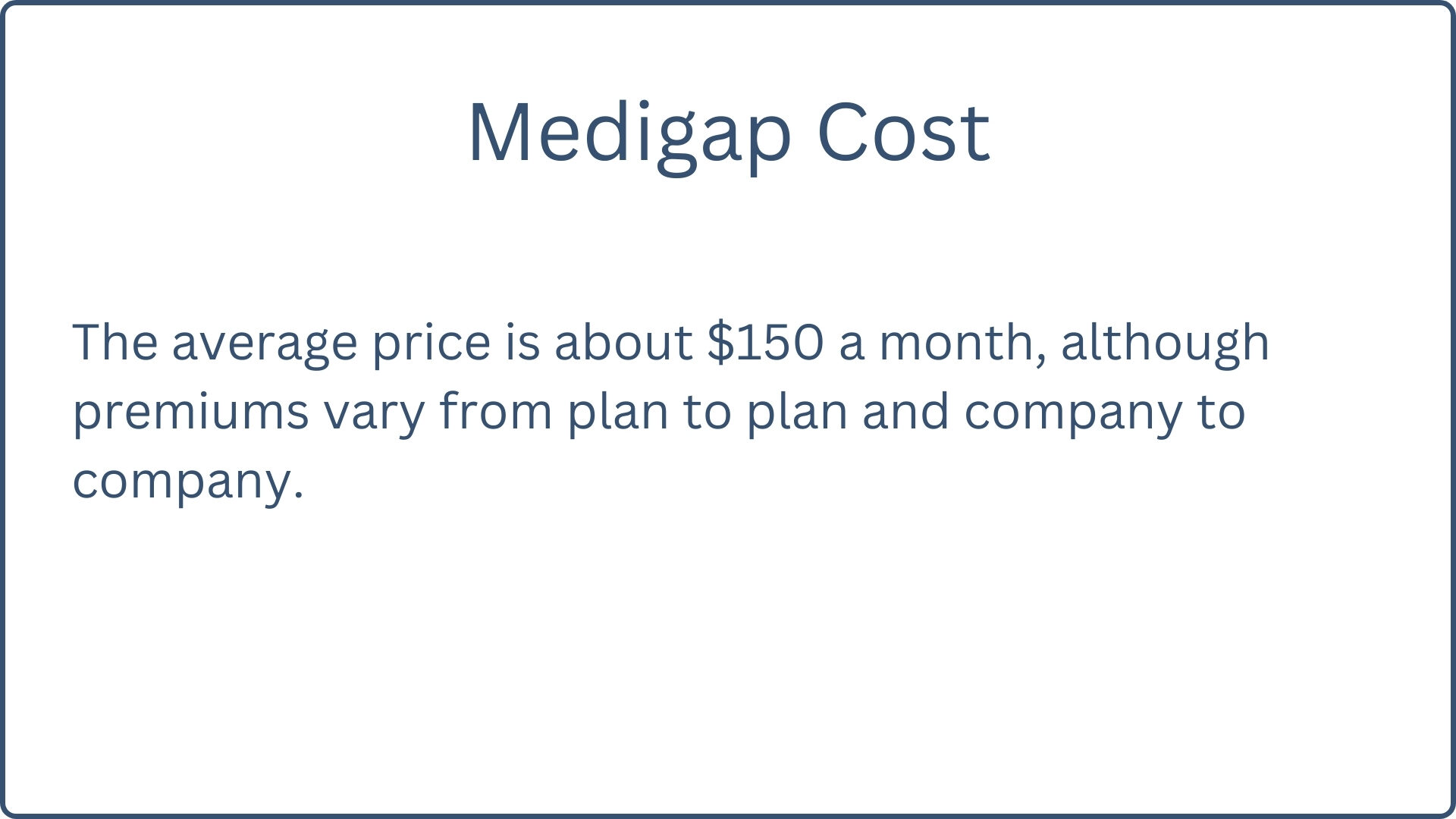 Medigap Cost